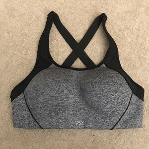 Victoria's Secret Gray and Black Sports Bra